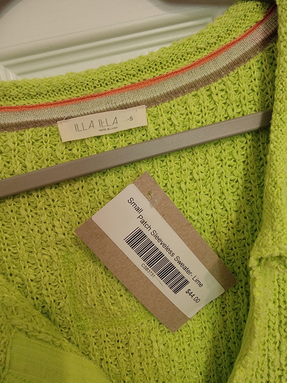 ILLA ILLA Bright Lime Knit Sleeveless Vest - Picture 2 of 5